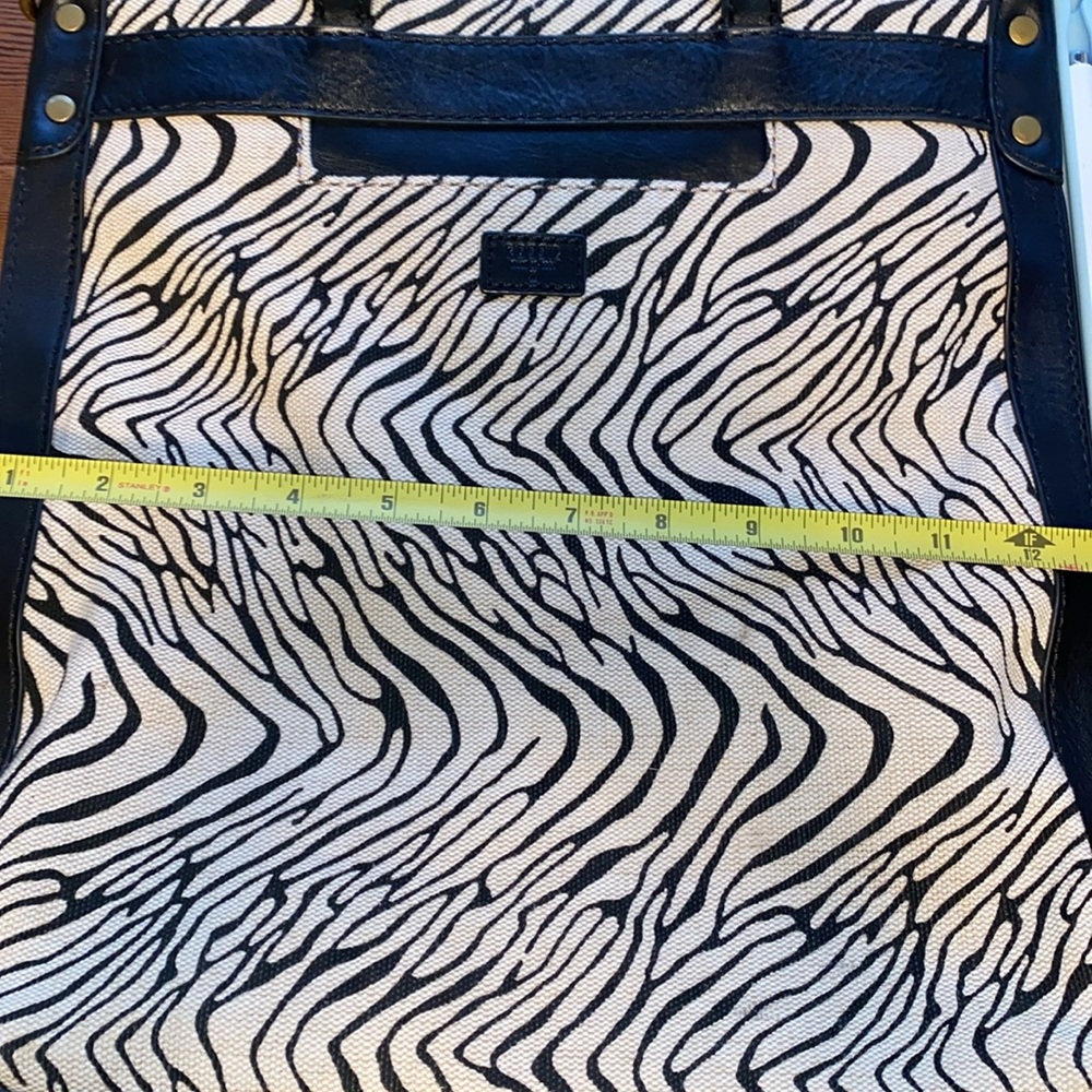 Fossil Canvas Zebra Print Purse - image 6